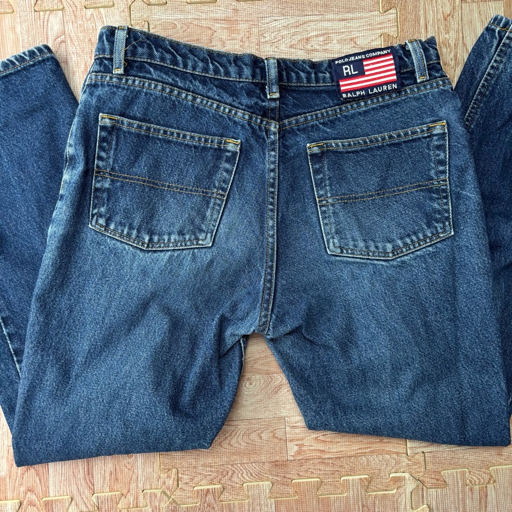 Vintage Polo Jeans Co Ralph Lauren Women's Size 10x29 Flag Patch Logo RL 78182